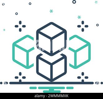 Icône pour cube,forme Illustration de Vecteur