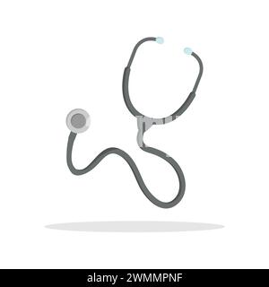 Art illustration Design concept symbole logo icône outils clinique médicale soins de santé du stéthoscope Illustration de Vecteur