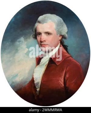 John Singleton Copley (1738-1815), peintre anglo-américain, portrait peint à l'huile sur toile par Gilbert Stuart, vers 1784 Banque D'Images