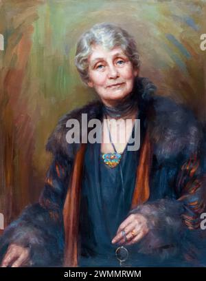 Emmeline Pankhurst (1858-1928), leader britannique du suffragette pour le suffrage féminin, portrait peint à l'huile sur toile par Georgina Agnes Brackenbury, 1927 Banque D'Images