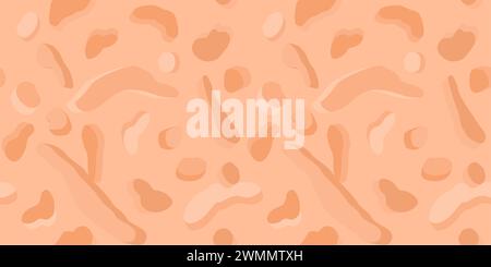 Seamless Peach Fuzz Trendy motif abstrait illustration vectorielle Art de fond Illustration de Vecteur
