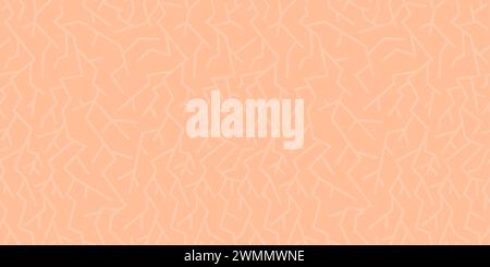 Cool Seamless Peach Fuzz Trendy Abstract Pattern Vector illustration fond Illustration de Vecteur