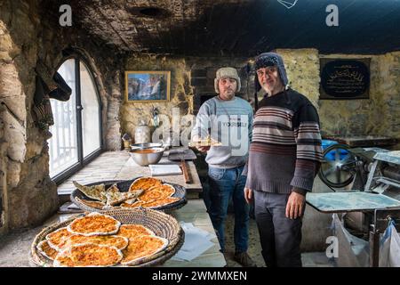 Syrie, inn restaurant sur le col Ein Hlakin Banque D'Images