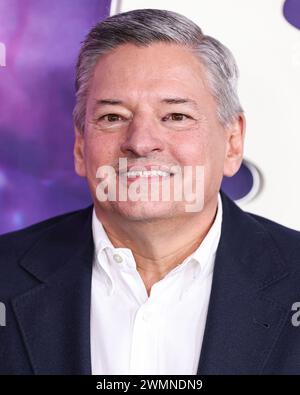 Hollywood, États-Unis. 26 février 2024. HOLLYWOOD, LOS ANGELES, CALIFORNIE, États-Unis - FÉVRIER 26 : Ted Sarandos arrive à la projection spéciale de Los Angeles de 'Spaceman' de Netflix qui a eu lieu au Théâtre égyptien Hollywood le 26 février 2024 à Hollywood, Los Angeles, Californie, États-Unis. (Photo de Xavier Collin/image Press Agency) crédit : image Press Agency/Alamy Live News Banque D'Images