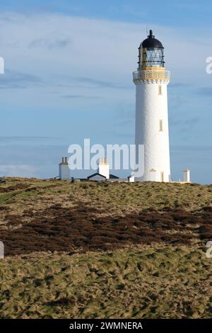 Phare de Mull of Galloway à la pointe du point le plus méridional de l'Écosse Wigtownshire Écosse - construit 1828 - 1830 Banque D'Images