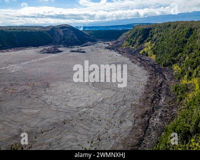 Photographie aérienne la côte de Big Island, Hawaï Banque D'Images