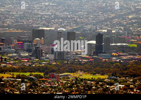 Vue d'Adélaïde Australie depuis Mount Lofty capitale de l'Australie méridionale Banque D'Images