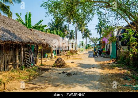 Un village agricole dans le rural Odisha / Orissa en Inde Banque D'Images