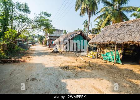 Un village agricole dans le rural Odisha / Orissa en Inde Banque D'Images