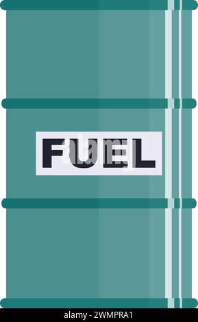 Baril métallique avec icône de substance huileuse. Illustration de Vecteur