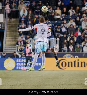 CHESTER, PA, États-Unis - 24 FÉVRIER 2024 - match de la MLS entre Philadelphia Union et Chicago Fire FC (photo Paul J. Froggatt/FamousPixs/Alamy Stock photo) Banque D'Images