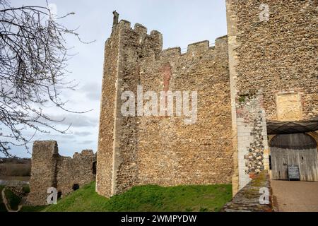 Une vue du château de Framlingham, Suffolk, Royaume-Uni Banque D'Images