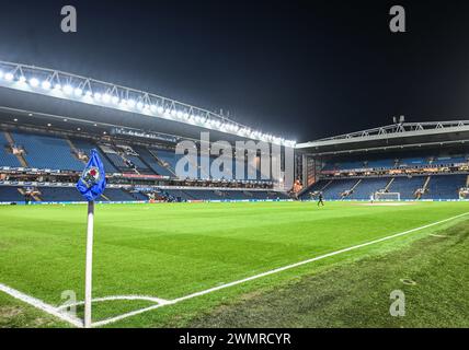 Ewood Park, Blackburn, Royaume-Uni. 27 février 2024. FA Cup Fifth Round Football, Blackburn Rovers contre Newcastle United ; corner of Ewood Park pitch Credit : action plus Sports/Alamy Live News Banque D'Images