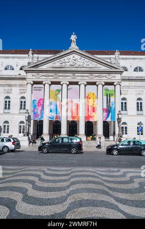 Teatro Nacional Dona Maria II, théâtre national du Portugal Banque D'Images