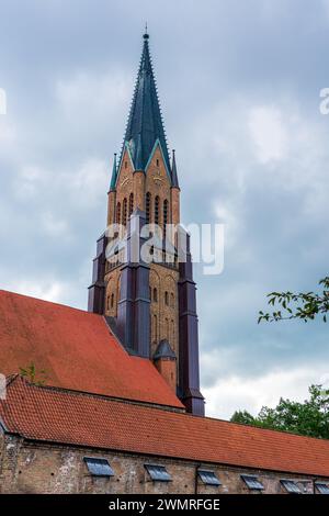 Vue de la cathédrale de Schleswig à Schleswig, Allemagne. Banque D'Images