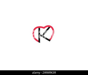 Monogramme du logo des lettres abstraites MK ou KM Illustration de Vecteur