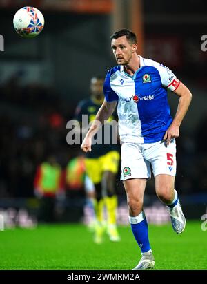 Dominic Hyam des Blackburn Rovers lors du match de cinquième tour de la Coupe FA Emirates à Ewood Park, Blackburn. Date de la photo : mardi 27 février 2024. Banque D'Images