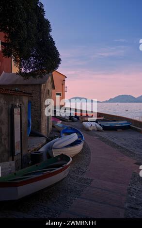 Le village de Tellaro dans la région Ligurie, Italie. Banque D'Images