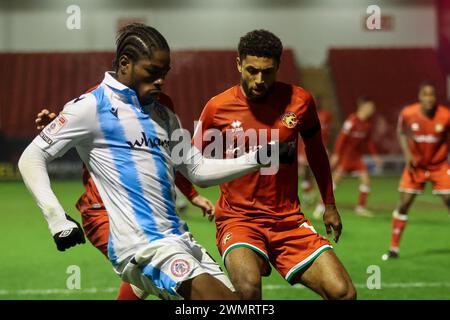 Walsall, Royaume-Uni. 27 février 2024. Lors du match EFL Sky Bet League 2 entre Walsall et Accrington Stanley au Banks's Stadium, Walsall, Angleterre, le 27 février 2024. Photo de Stuart Leggett. Utilisation éditoriale uniquement, licence requise pour une utilisation commerciale. Aucune utilisation dans les Paris, les jeux ou les publications d'un club/ligue/joueur. Crédit : UK Sports pics Ltd/Alamy Live News Banque D'Images