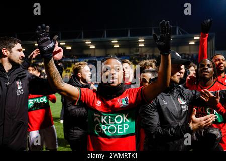 LEEUWARDEN, 27-02-2024, Cambuur Stadium, football, néerlandais KNVB Beker, saison 2023/2024, pendant le match Cambuur - NEC (CUP), joueur NEC Sontje Hansen crédit : Pro Shots/Alamy Live News Banque D'Images