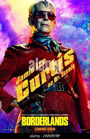 DATE DE SORTIE : 9 août 2024. TITRE : Borderlands. STUDIO : Lions Gate films. RÉALISATEUR : Eli Roth. INTRIGUE : un long métrage basé sur le jeu vidéo populaire situé sur la planète fictive abandonnée de Pandore où les gens recherchent une relique mystérieuse. EN VEDETTE : JAMIE LEE CURTIS dans le rôle de Tannis. (Crédit image : © Lions Gate films/Entertainment Pictures/ZUMAPRESS.com) USAGE ÉDITORIAL UNIQUEMENT ! Non destiné à UN USAGE commercial ! Banque D'Images