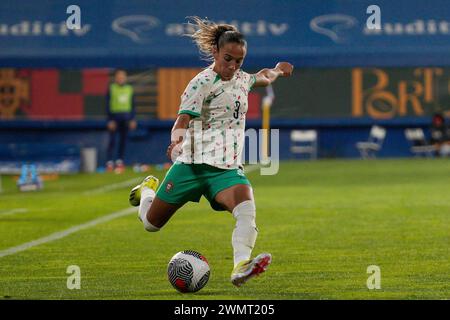 Estoril, Portugal. 27 février 2024. Lucia Alves du Portugal en action lors du match amical de football féminin entre le Portugal et la Corée du Sud à l'Estadio Antonio Coimbra da Mota.Note finale : Portugal 5:1 Corée du Sud (photo Bruno de Carvalho/SOPA images/Sipa USA) crédit : Sipa USA/Alamy Live News Banque D'Images