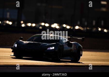 54 FLOHR Thomas (SWI), CastelACCI Francesco (ita), RIGON Davide (ita), Vista AF Corse, Ferrari 296 GT3 #54, action lors du Prologue du Championnat du monde d'Endurance FIA 2024, du 24 au 26 février 2024 sur le circuit international de Losail à Lusail, Qatar Banque D'Images