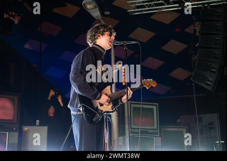 Jack Cochrane des Snuts se produisant au Barrowland à Glasgow le 27 février 2024 Banque D'Images