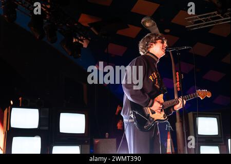 Jack Cochrane des Snuts se produisant au Barrowland à Glasgow le 27 février 2024 Banque D'Images