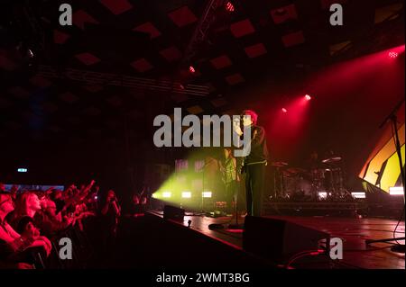 Jack Cochrane des Snuts se produisant au Barrowland à Glasgow le 27 février 2024 Banque D'Images