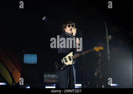 Jack Cochrane des Snuts se produisant au Barrowland à Glasgow le 27 février 2024 Banque D'Images