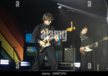 Jack Cochrane des Snuts se produisant au Barrowland à Glasgow le 27 février 2024 Banque D'Images