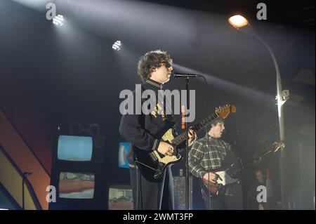 Jack Cochrane des Snuts se produisant au Barrowland à Glasgow le 27 février 2024 Banque D'Images