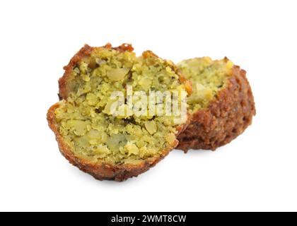 Délicieux falafel plat boule isolée sur blanc Banque D'Images