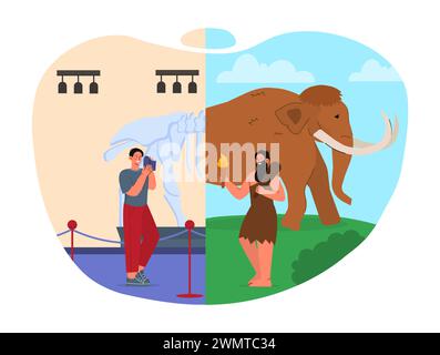 Concept de vecteur de processus d'évolution Illustration de Vecteur