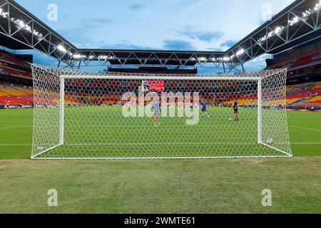 Brisbane, Australie. 23 février 2024. Vues du stade Suncorp avant le match de la Ligue Ute A D'Isuzu entre Brisbane Roar et le Western United FC au stade Suncorp de Brisbane, Australie (Promediapix/SPP) crédit : SPP Sport Press photo. /Alamy Live News Banque D'Images