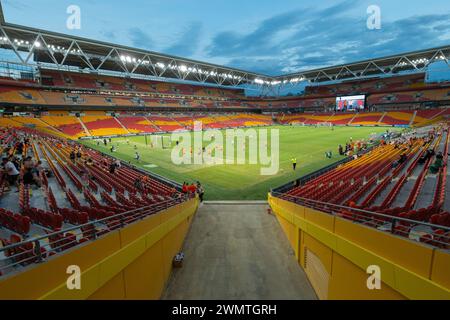 Brisbane, Australie. 23 février 2024. Vues sur le stade avant le match de ligue Isuzu Ute A entre Brisbane Roar et Western United Banque D'Images