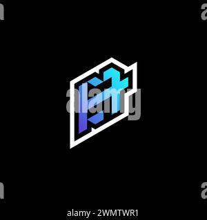 Idées de concept de jeu EA gradient bleu initial pour l'équipe esport, Twitch et streamer Illustration de Vecteur