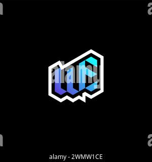 NOUS AVONS initié des idées de concept de jeu bleu dégradé pour l'équipe esport, Twitch et streamer Illustration de Vecteur
