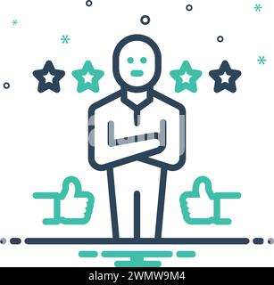 Icône pour la réputation, la proéminence Illustration de Vecteur