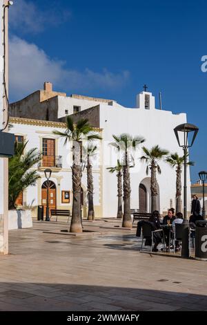 Église Sant Francesc Xavier, Formentera, Iles Pitiusa, Communauté des Baléares, Espagne Banque D'Images