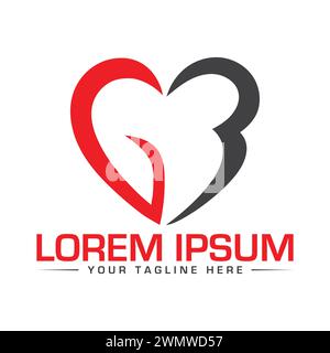 Conception de logo de lettre GB, conception professionnelle de logo de lettre GB Illustration de Vecteur