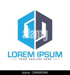 Logo GD Letter Design. Design unique du logo GD. Illustration de Vecteur