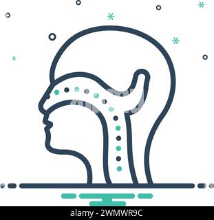 Icône pour orl, larynx Illustration de Vecteur