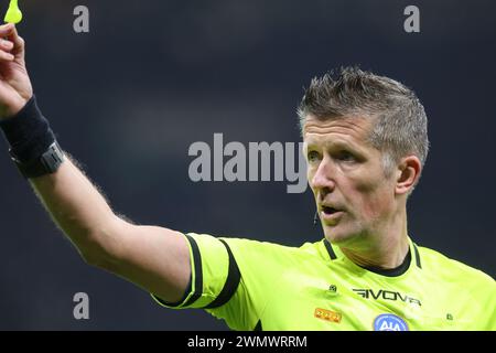 Milan Italie - février 26 2024 - AC Milan vs Atalanta - série A 2023/2024 - arbitre Daniele Orsato Banque D'Images