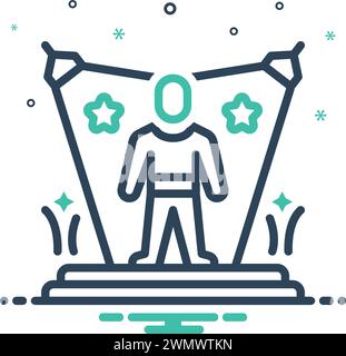 Icône de célébrité, proéminence Illustration de Vecteur