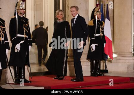 Paris, France, mardi 27 février 2024, M. Bernard Arnault et Mme Helene Mercier Arnault, crédit François Loock / Alamy Live News Banque D'Images