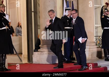 Paris, France, mardi 27 février 2024, M. Nicolas Sarkozy, crédit François Loock / Alamy Live News Banque D'Images