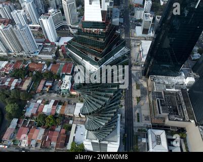Une vue aérienne de Panama City, Amérique centrale au lever du soleil Banque D'Images