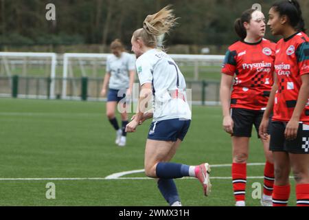 Southampton Women FC v Bridgwater United Women FC FAWNL 25 février 2024 à Ascot United FC Banque D'Images